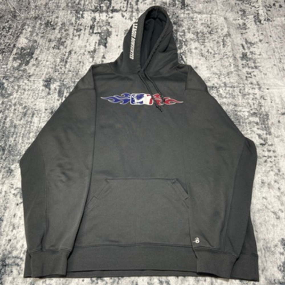 Major League Bowhunter Men's Hoodie XL Black Flame Archery‎ Graphic Gray